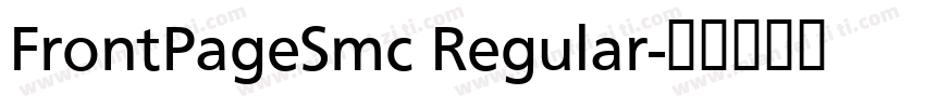 FrontPageSmc Regular字体转换